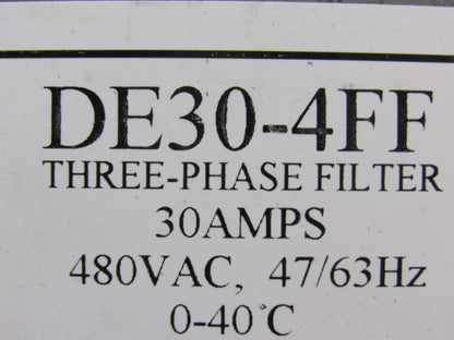 Tri-Mag DE30-4FF 480VAC Industrial 3 Phase EMI/RFI Delta Filter 30A