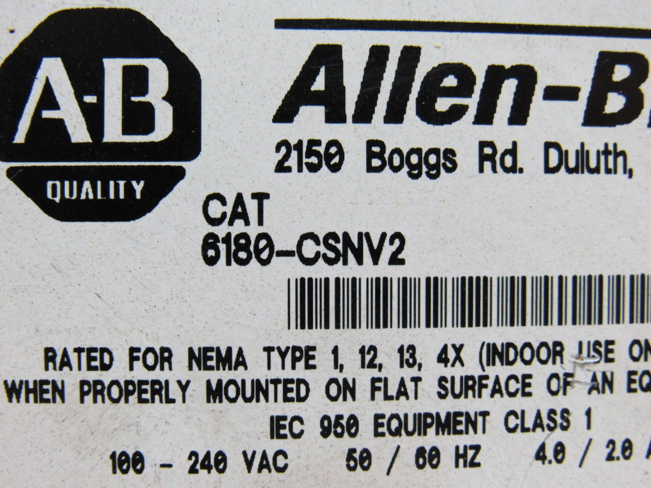 A-B Allen Bradley 6180-CSNV2 Series B Operator Interface Display Panel