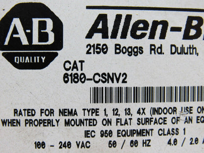 A-B Allen Bradley 6180-CSNV2 Series B Operator Interface Display Panel