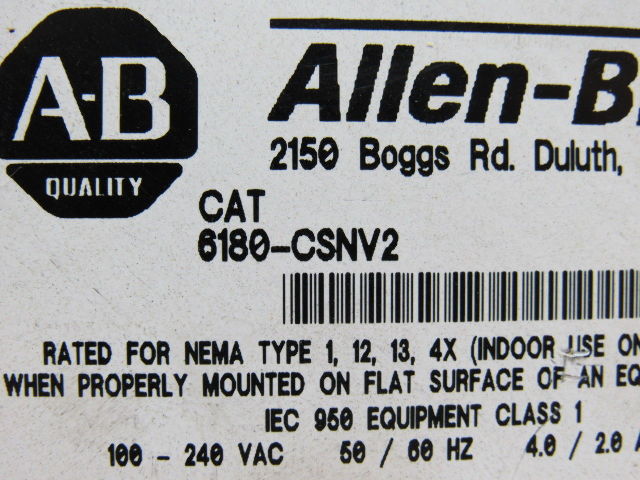 A-B Allen Bradley 6180-CSNV2 Series B Operator Interface Display Panel