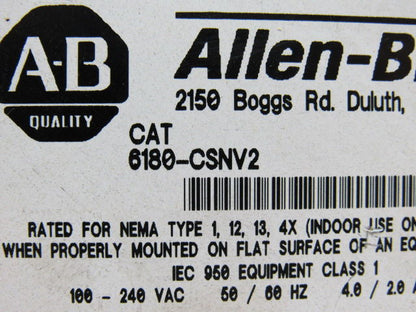 A-B Allen Bradley 6180-CSNV2 Series B Operator Interface Display Panel