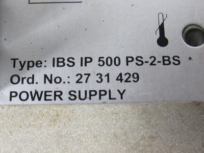 Phoenix Contact IBS IP 500 PS-2-BS 27-31-429 InterBus Power Supply Unit
