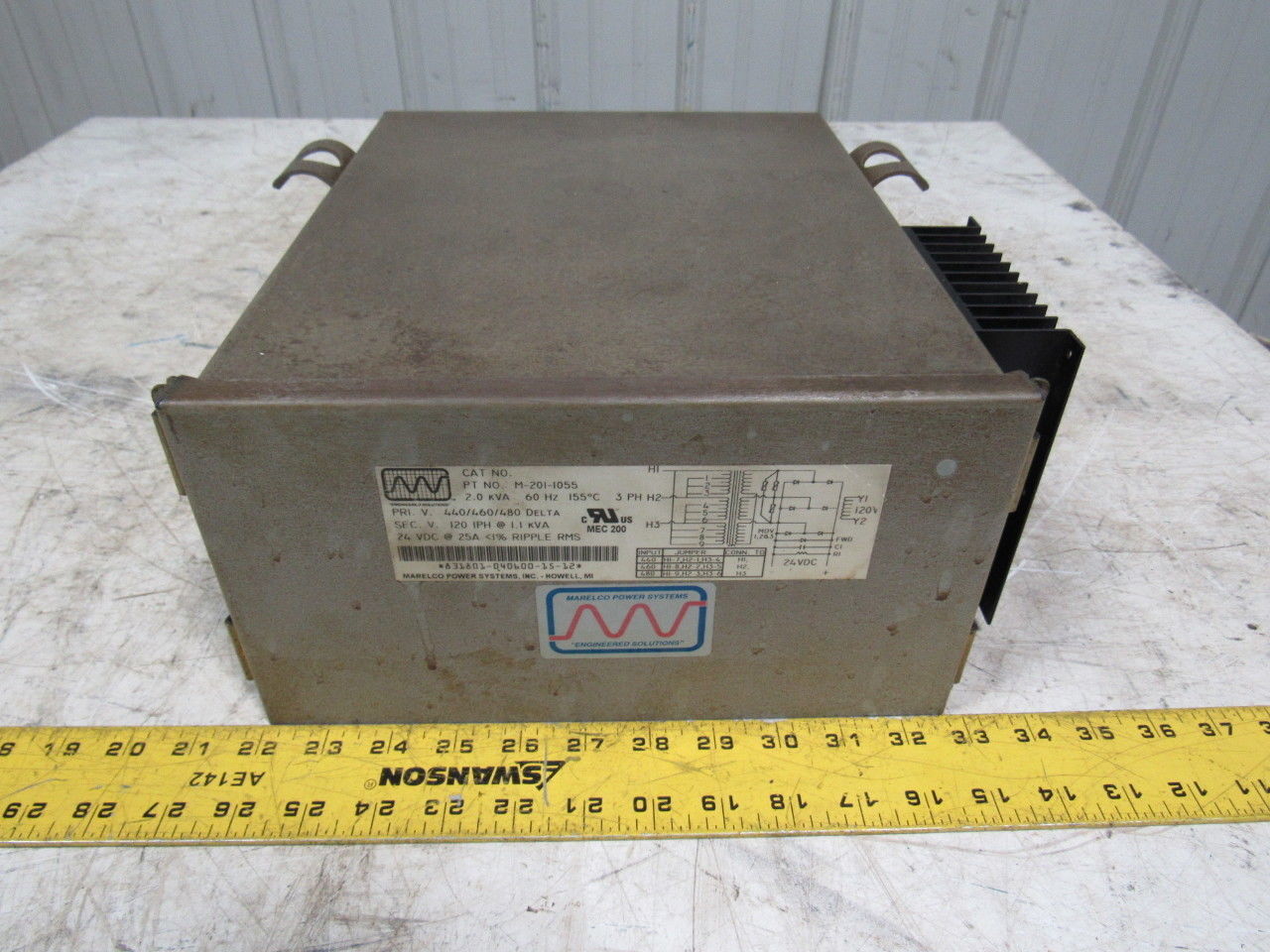 Marelco Power Systems M-201-1055 2.0KVA Transformer 480V Pri 120V/12VDC