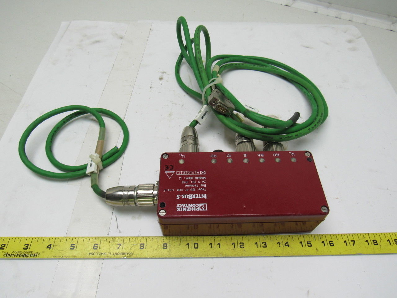 PHOENIX CONTACT IBS IP CBK 1/24-F InterBus-S Head Station Module W/ Connectors