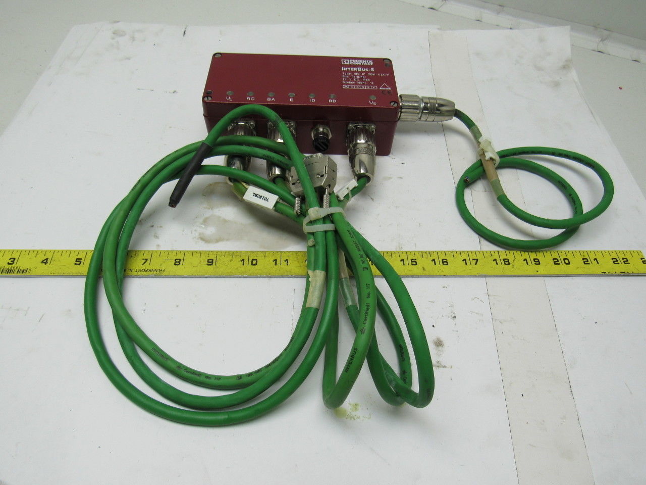 PHOENIX CONTACT IBS IP CBK 1/24-F InterBus-S Head Station Module W/ Connectors