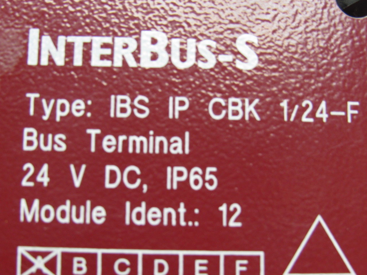 PHOENIX CONTACT IBS IP CBK 1/24-F InterBus-S Head Station Module W/ Connectors