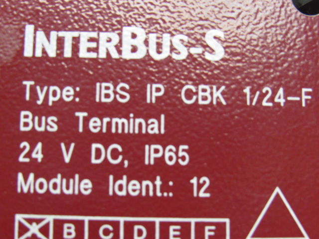 PHOENIX CONTACT IBS IP CBK 1/24-F InterBus-S Head Station Module W/ Connectors