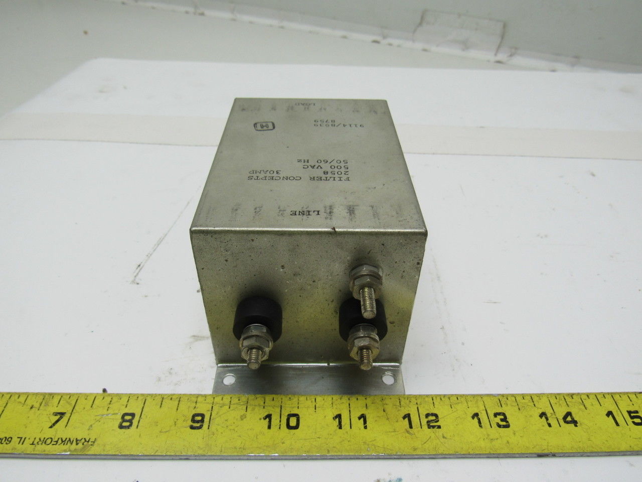 Filter Concepts 2058 Power Line Filter 30 Amps 500V 50/60Hz