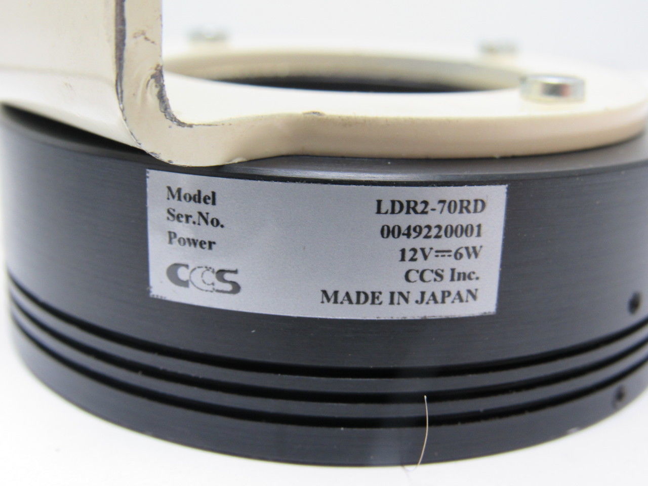 CCS COGNEX LDR2-70RD 70MM Machine Vision LED Camera Light 35mm ID 12V 6W W/Mount