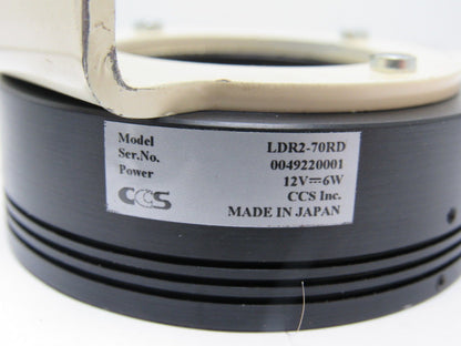 CCS COGNEX LDR2-70RD 70MM Machine Vision LED Camera Light 35mm ID 12V 6W W/Mount