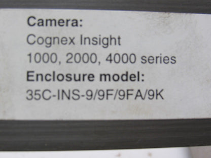 COGNEX APG 35C-INS-9/9F IN-SIGHT  Industrial Machine Vision Camera Housing S.S.