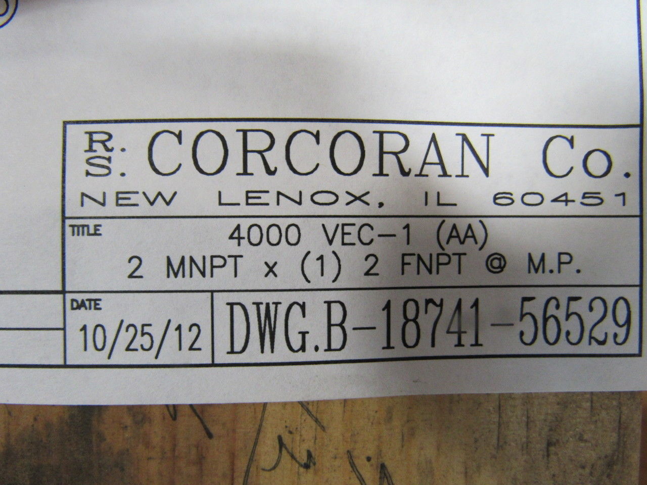 RS Corcoran 4000 VEC-1 3Hp Vertical Sump 316 Stainless Centrifugal Pump 2" x 1"