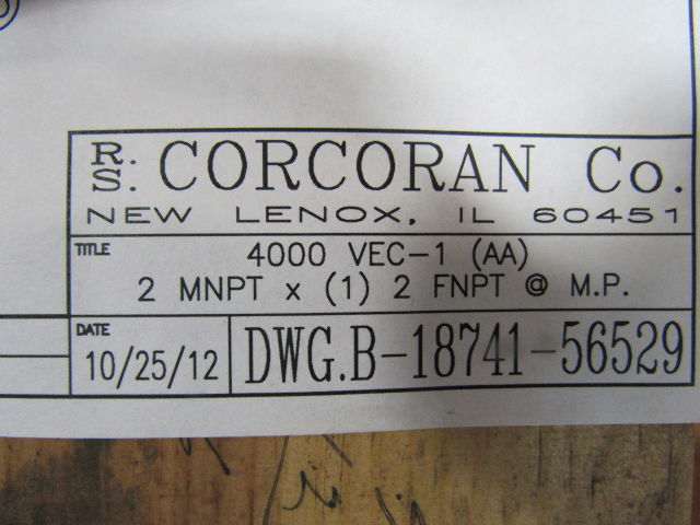 RS Corcoran 4000 VEC-1 3Hp Vertical Sump 316 Stainless Centrifugal Pump 2" x 1"