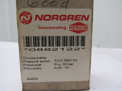 Norgren TCO 064153 Pneumatic Pressure Switch Pvu 35 Bar