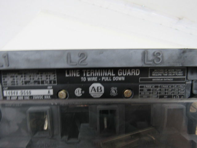 Allen Bradley 1494V-DS60 Ser A Disconnect Switch 60A 600V Non-Fused Right Hand