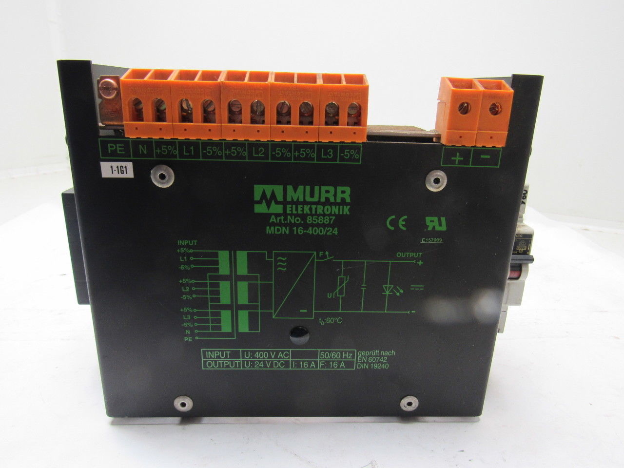 Murr Elektronik Art.No.:	85887 MDN Power Supply 3 Phase Smoothed
