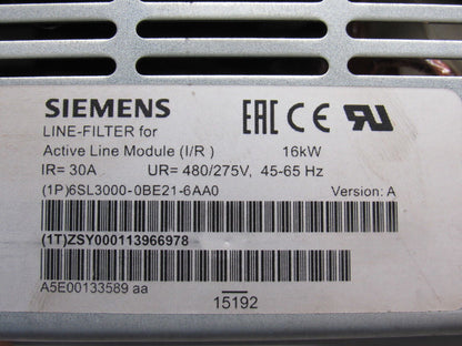 Siemens 6SL3000-0BE21-6AA0 611 SIMODRIVE Line Filter For Active Line Module