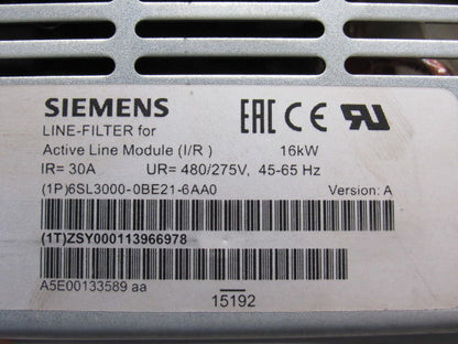 Siemens 6SL3000-0BE21-6AA0 611 SIMODRIVE Line Filter For Active Line Module