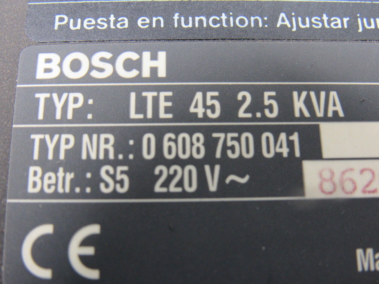 Bosch LTE 45 2.5 KVA 0 608 750 041 Servo Amplifier 220V