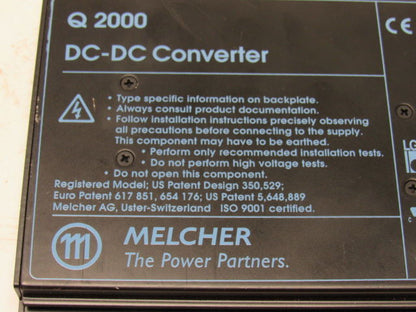 Melcher 02320.02 Q Series 2000 DC/DC Converter Dual 24V 2.2A
