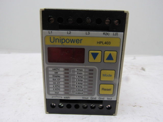 Unipower HLP-403 3x460V Motor Load Monitor