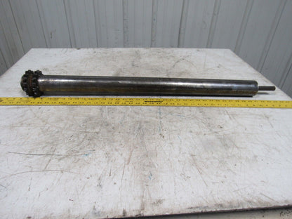 Chain Driven Double Sprocket Pallet Conveyor Roller 2-1/2"x36"BF 11/16" Hex 15T