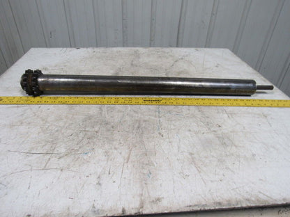 Chain Driven Double Sprocket Pallet Conveyor Roller 2-1/2"x36"BF 11/16" Hex 15T