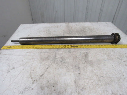 Chain Driven Double Sprocket Pallet Conveyor Roller 2-1/2"x36"BF 11/16" Hex 15T