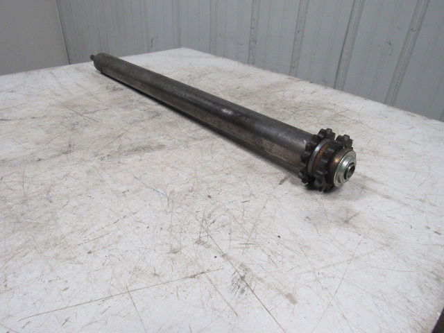 Chain Driven Double Sprocket Pallet Conveyor Roller 2-1/2"x36"BF 11/16" Hex 15T
