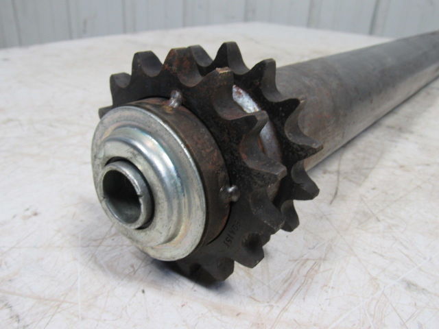 Chain Driven Double Sprocket Pallet Conveyor Roller 2-1/2"x36"BF 11/16" Hex 15T