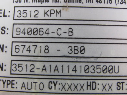 Xycom Automation 3512-A1A114103500U 3512 KM Operator Interface