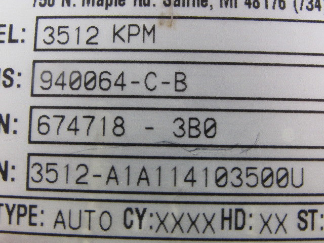 Xycom Automation 3512-A1A114103500U 3512 KM Operator Interface