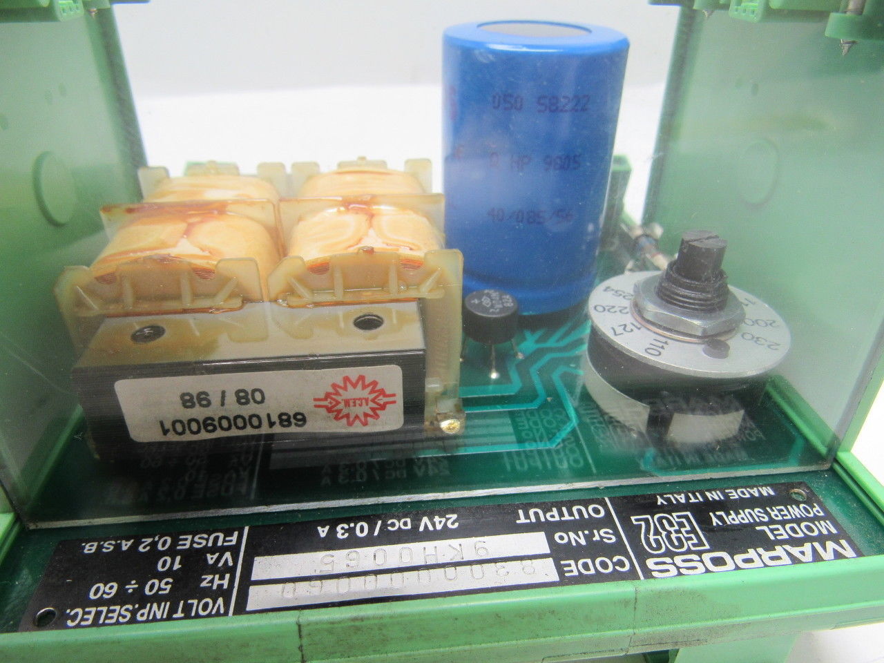 Marposs E32 Power supply 24VDC/0.3A 50/60 Hz