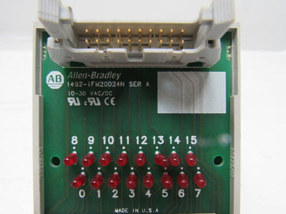 A-B Allen Bradley 1492-1FM20D24N Series A Rail Mount Interface Module