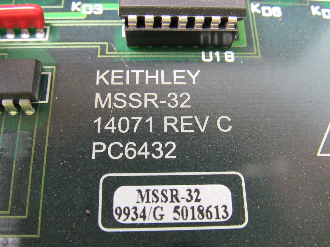 Keithley MSSR-32 14071 Rev. C  32-Channel Control Board Solid State I/O System