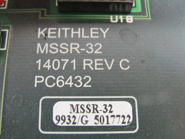 Keithley MSSR-32 14071 Rev. C 32-Channel Control Board Solid State I/O System