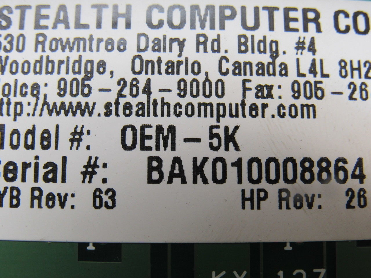 Stealth OEM-5K Keyboard Spill Proof W/Mouse & Keypad
