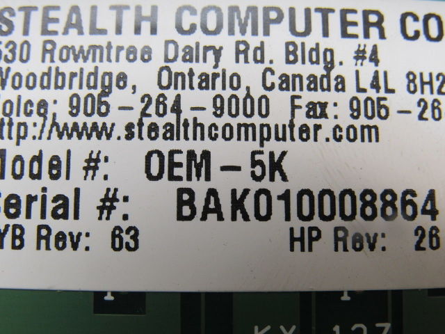 Stealth OEM-5K Keyboard Spill Proof W/Mouse & Keypad