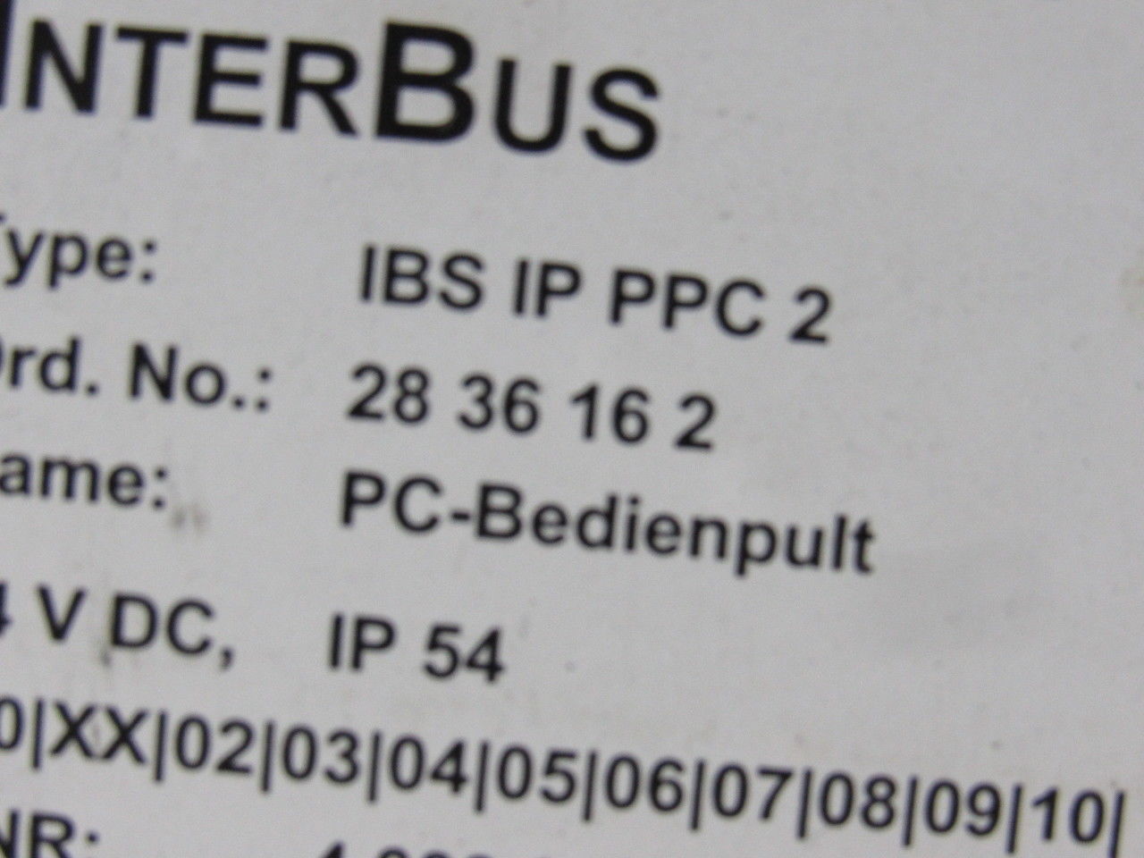 Phoenix Contact IBS IP PPC 2 Operator Interface Terminal Panel Controller