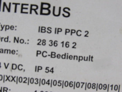 Phoenix Contact IBS IP PPC 2 Operator Interface Terminal Panel Controller