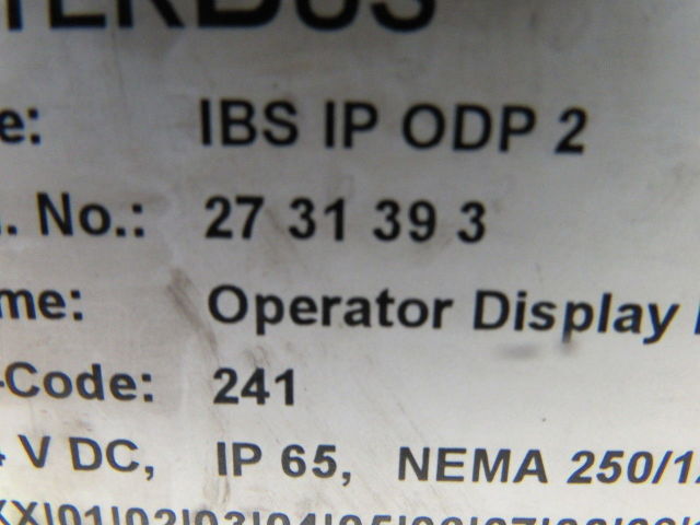 Phoenix InterBus IBS IP ODP 2731393 Operator Interface Display Panel
