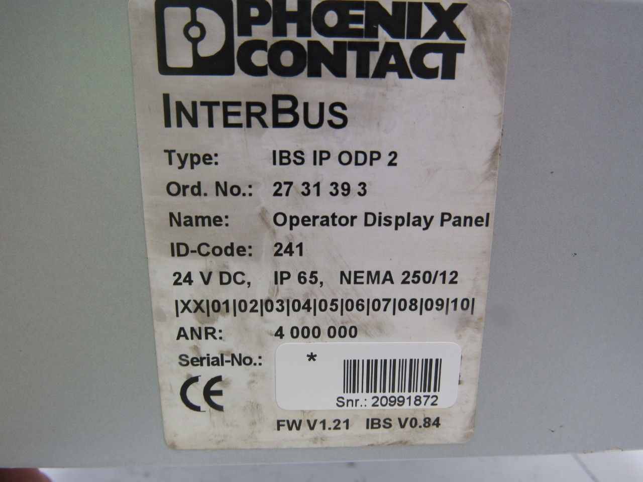 Phoenix InterBus IBS IP ODP 2731393 Operator Interface Display Panel