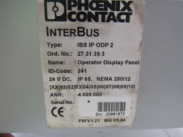 Phoenix InterBus IBS IP ODP 2731393 Operator Interface Display Panel