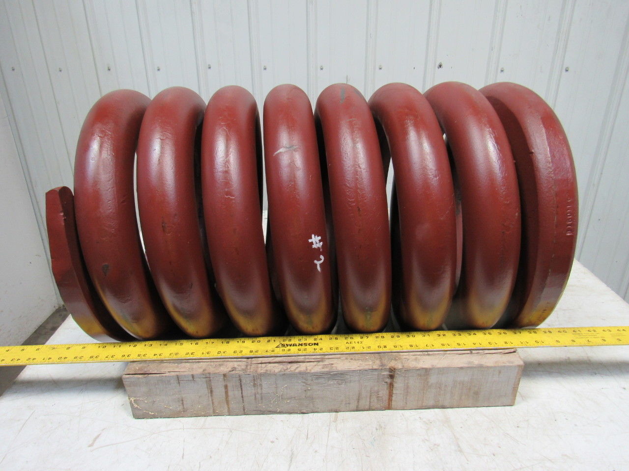 Large HD Compression Die Spring 18OD x12-1/4" ID x 30" L 3-1/4" Coil Size"