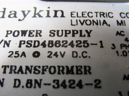 Daykin PSD4862425-1 Power Supply 25A 24VDC 460/480 Primary
