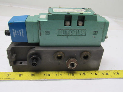 Numatics 124BA43BMP56Y61 4/2 Way Single Solenoid 24VDC Spring Return Valve