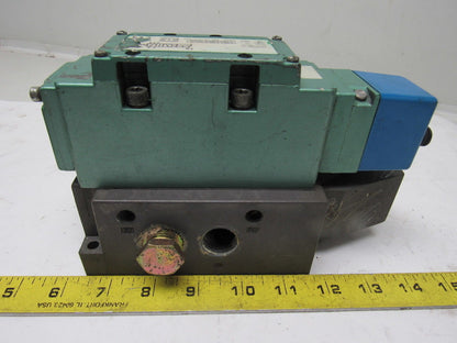 Numatics 124BA43BMP56Y61 4/2 Way Single Solenoid 24VDC Spring Return Valve