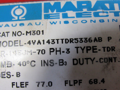 Marathon 4VA143TTDR5336AB 1 Hp 1730 RPM End Suction Flange Mount Centrifugal Pum