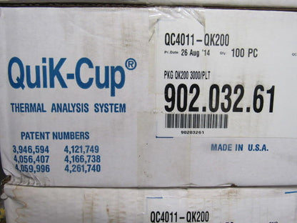 Heraeus QK-200 902.032.61 Quick-Cup Thermal System Box of 100