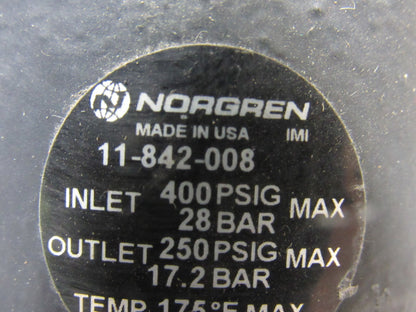 Norgren 11-842-008 400 PSI MAX Pneumatic Pressure Regulator 1" Ports